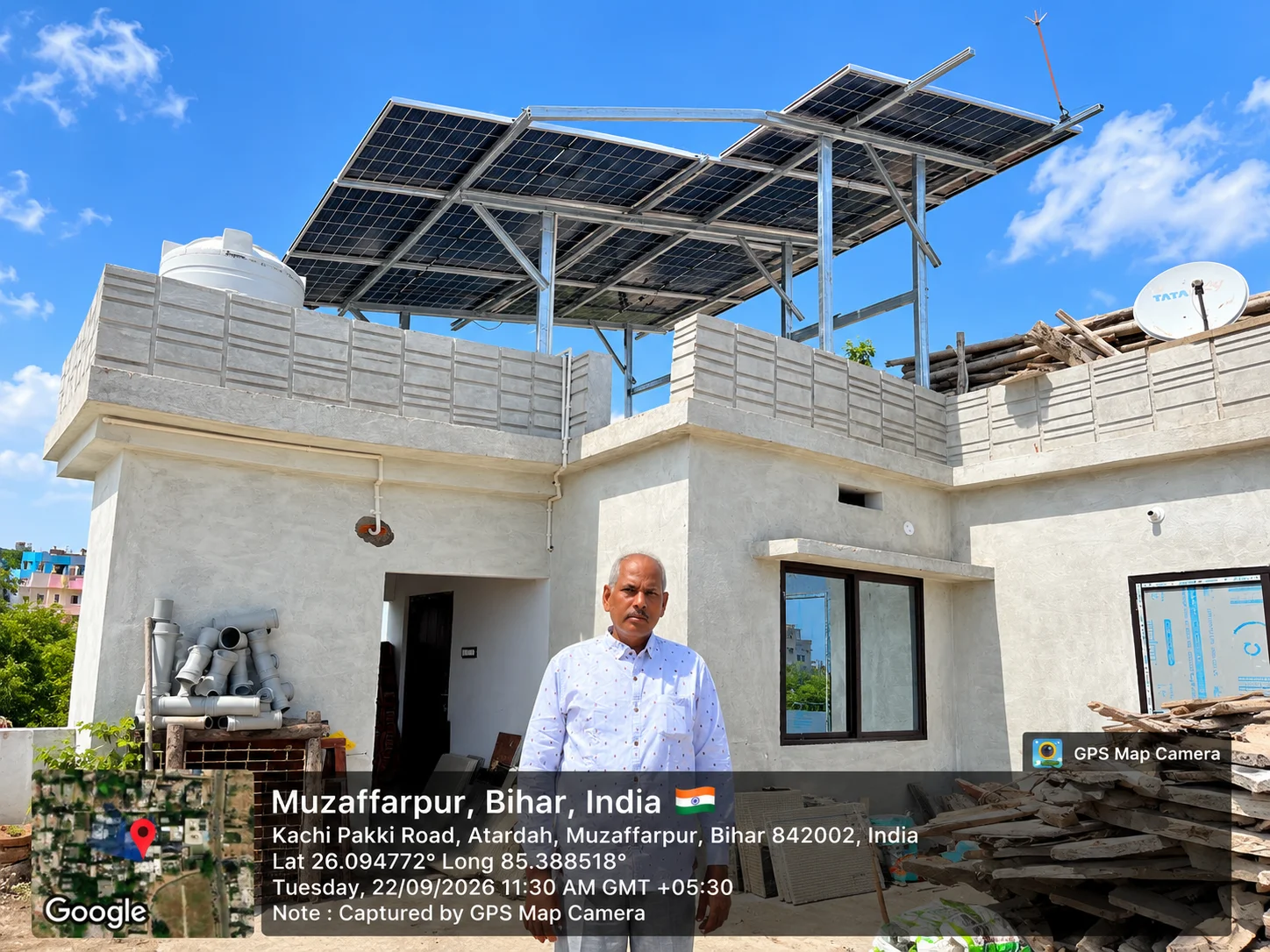 Rooftop Solar Installation, Atardah in Kachi Pakki Road, Atardah, Muzaffarpur, Bihar